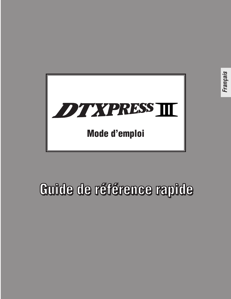 Français, Mode d’emploi | Yamaha DTXPRESS III User Manual | Page 35 / 196