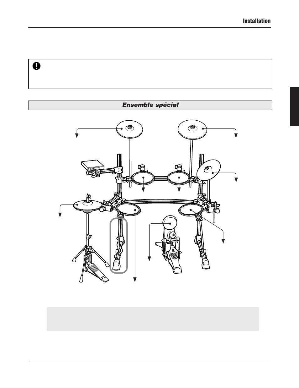 Ensemble spécial, Installation | Yamaha DTXPRESS III User Manual | Page 43 / 196