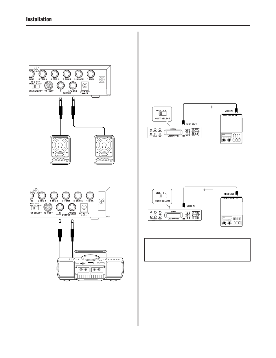 Installation | Yamaha DTXPRESS III User Manual | Page 46 / 196
