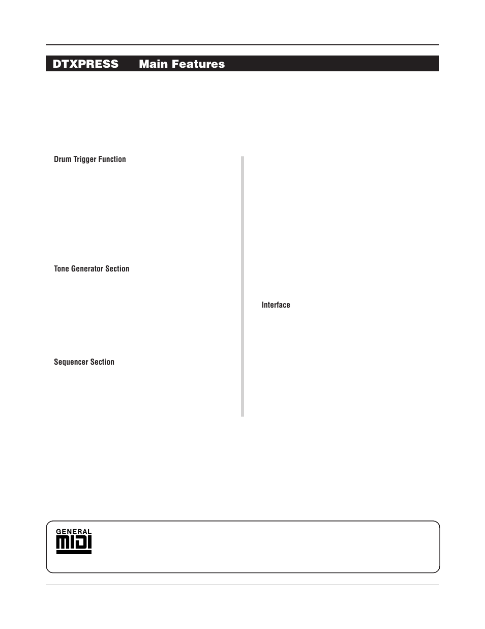 Dtxpress iii main features | Yamaha DTXPRESS III User Manual | Page 6 / 196