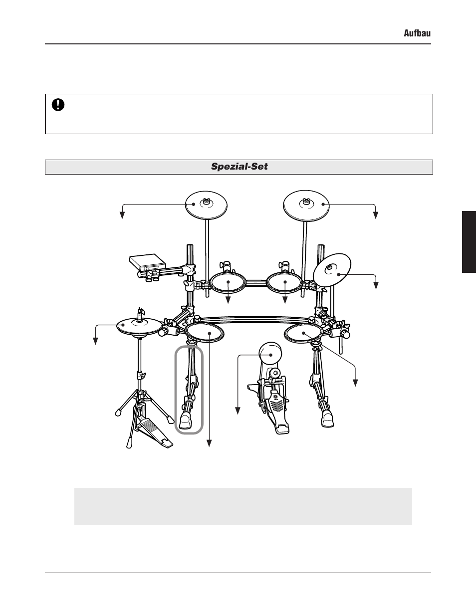 Spezial-set, Aufbau | Yamaha DTXPRESS III User Manual | Page 75 / 196