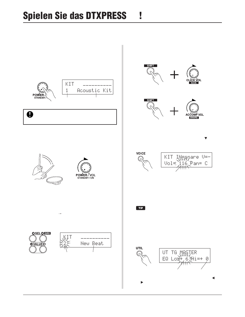 Spielen sie das dtxpress | Yamaha DTXPRESS III User Manual | Page 82 / 196