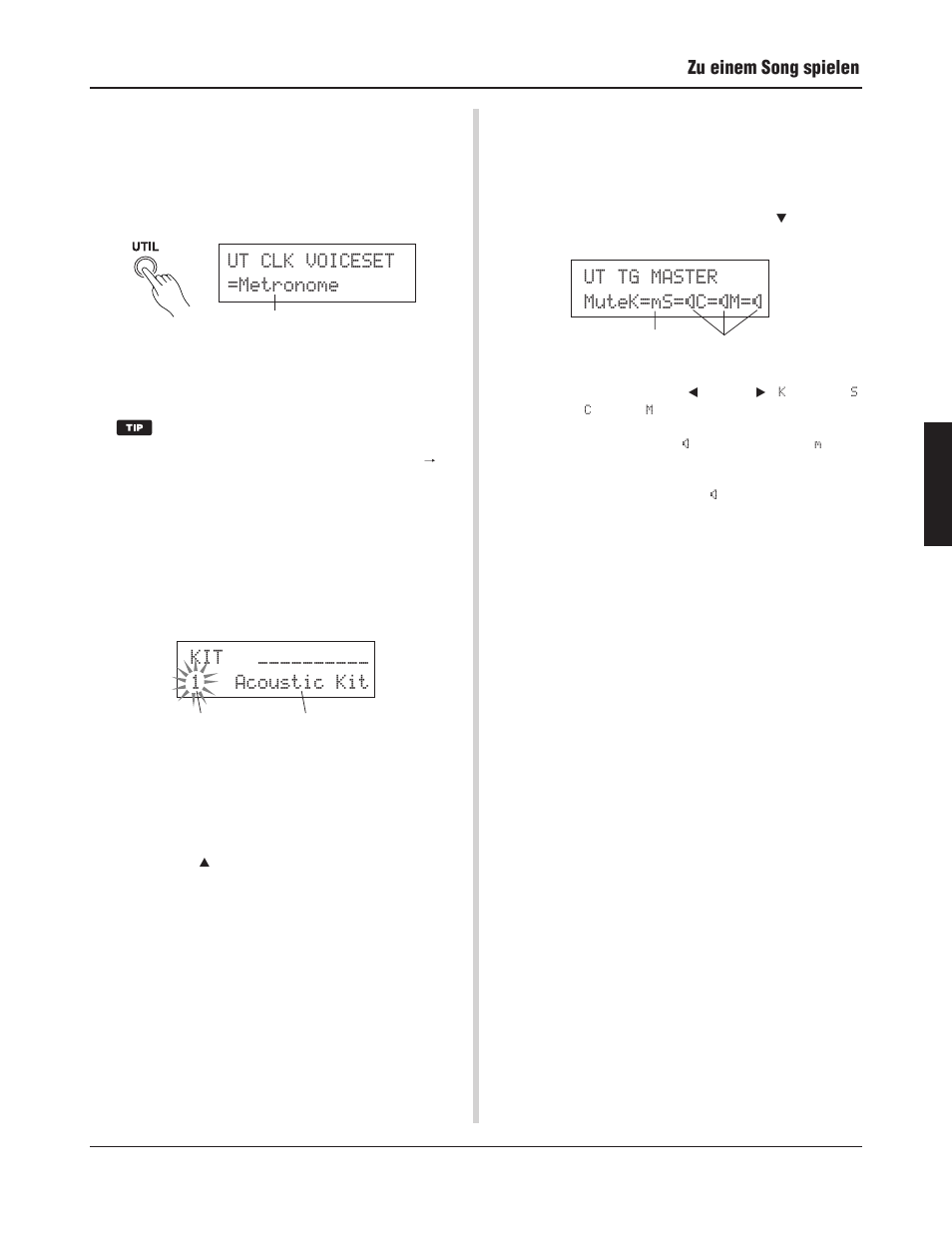 Zu einem song spielen | Yamaha DTXPRESS III User Manual | Page 85 / 196