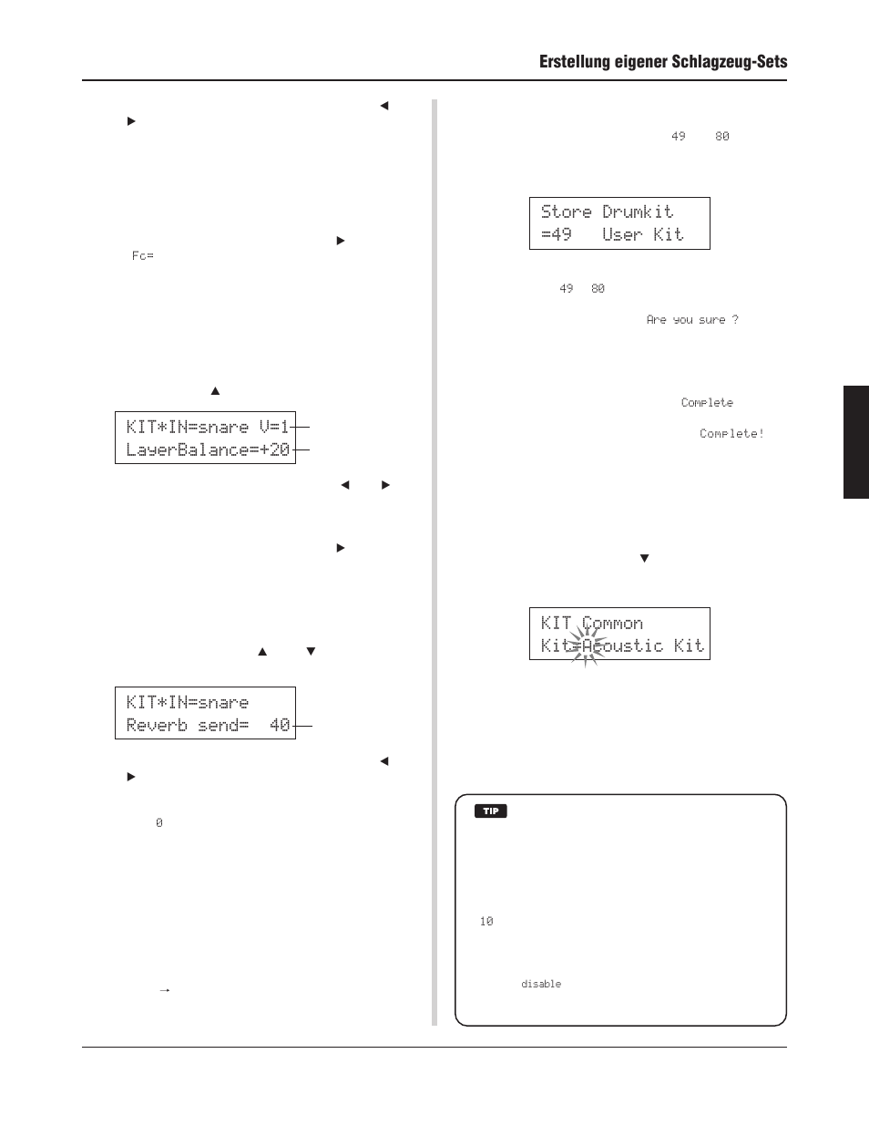 Erstellung eigener schlagzeug-sets | Yamaha DTXPRESS III User Manual | Page 89 / 196