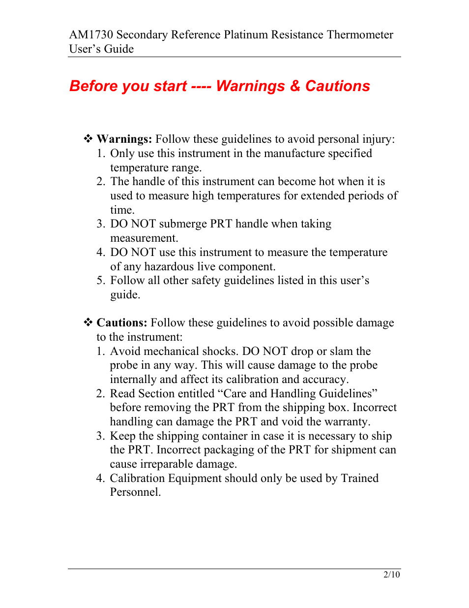 Before you start ---- warnings & cautions | AccuMac AM1730 User Manual | Page 3 / 10