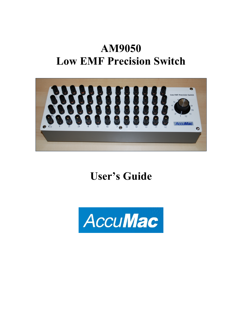 AccuMac AM9050 User Manual | 3 pages