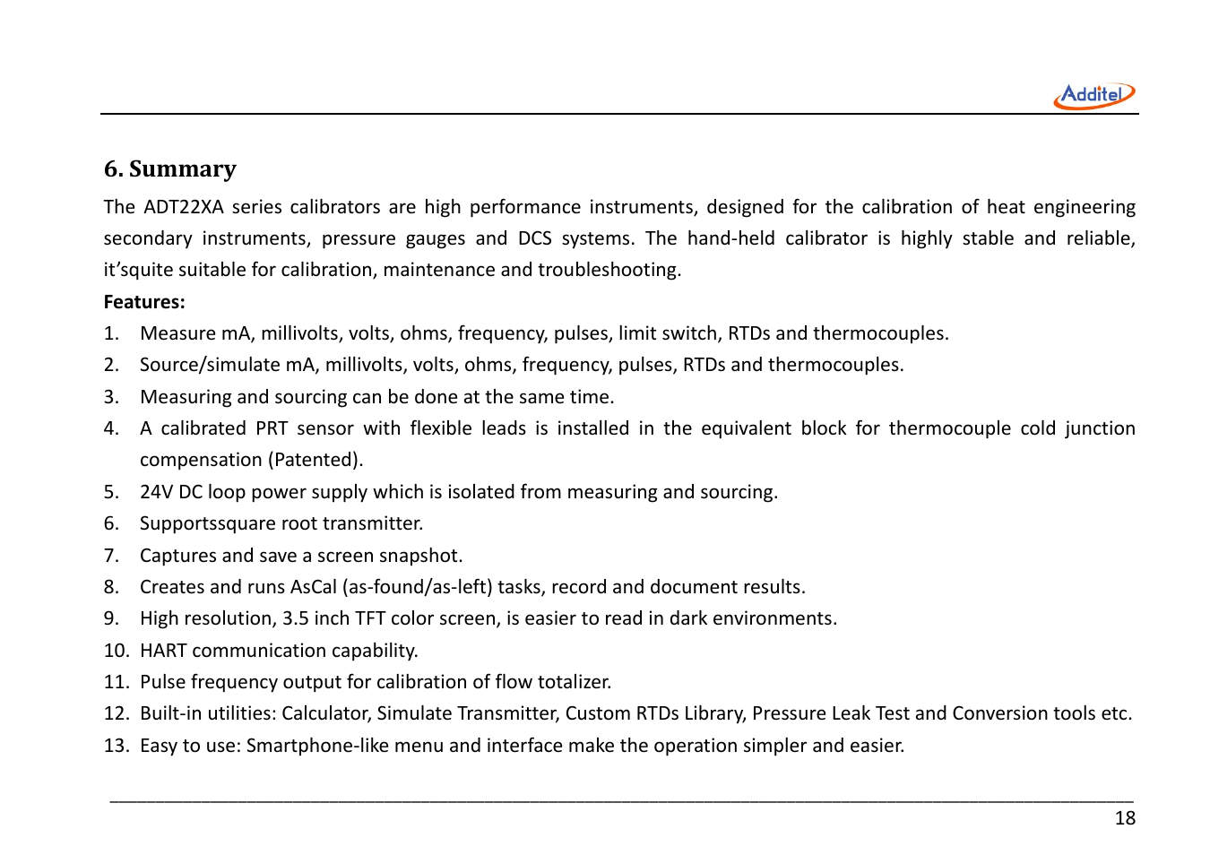 Additel 221A Multifunction Temperature Calibrator User Manual User Manual | Page 25 / 87