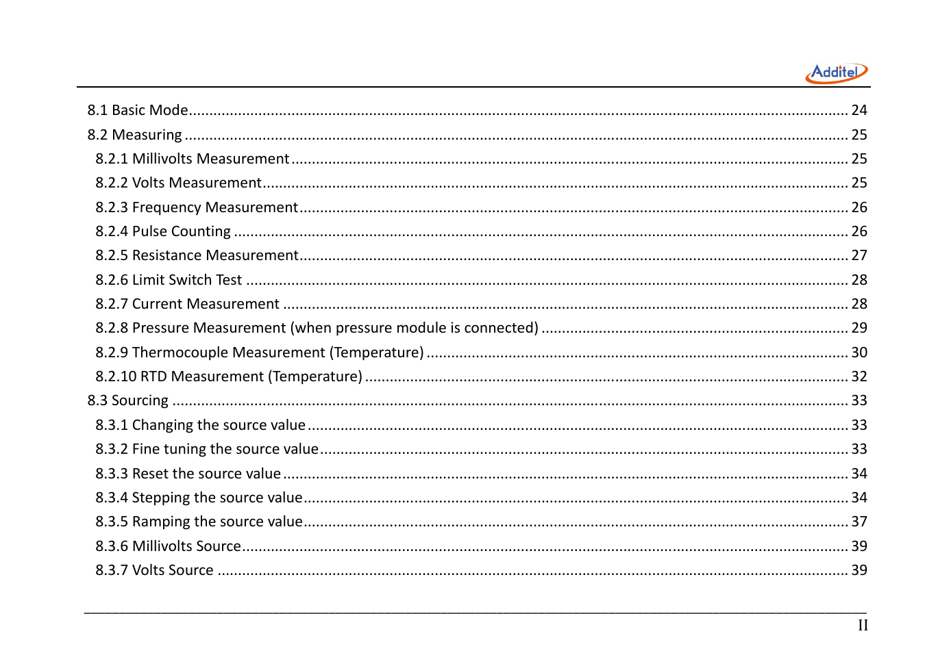Additel 221A Multifunction Temperature Calibrator User Manual User Manual | Page 4 / 87