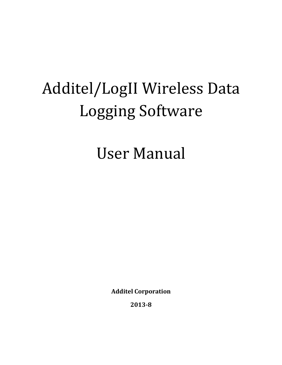 Additel LogII Wireless User Manual User Manual | 12 pages