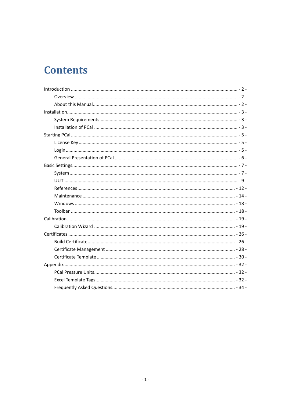 Additel PCal User Manual User Manual | Page 2 / 35