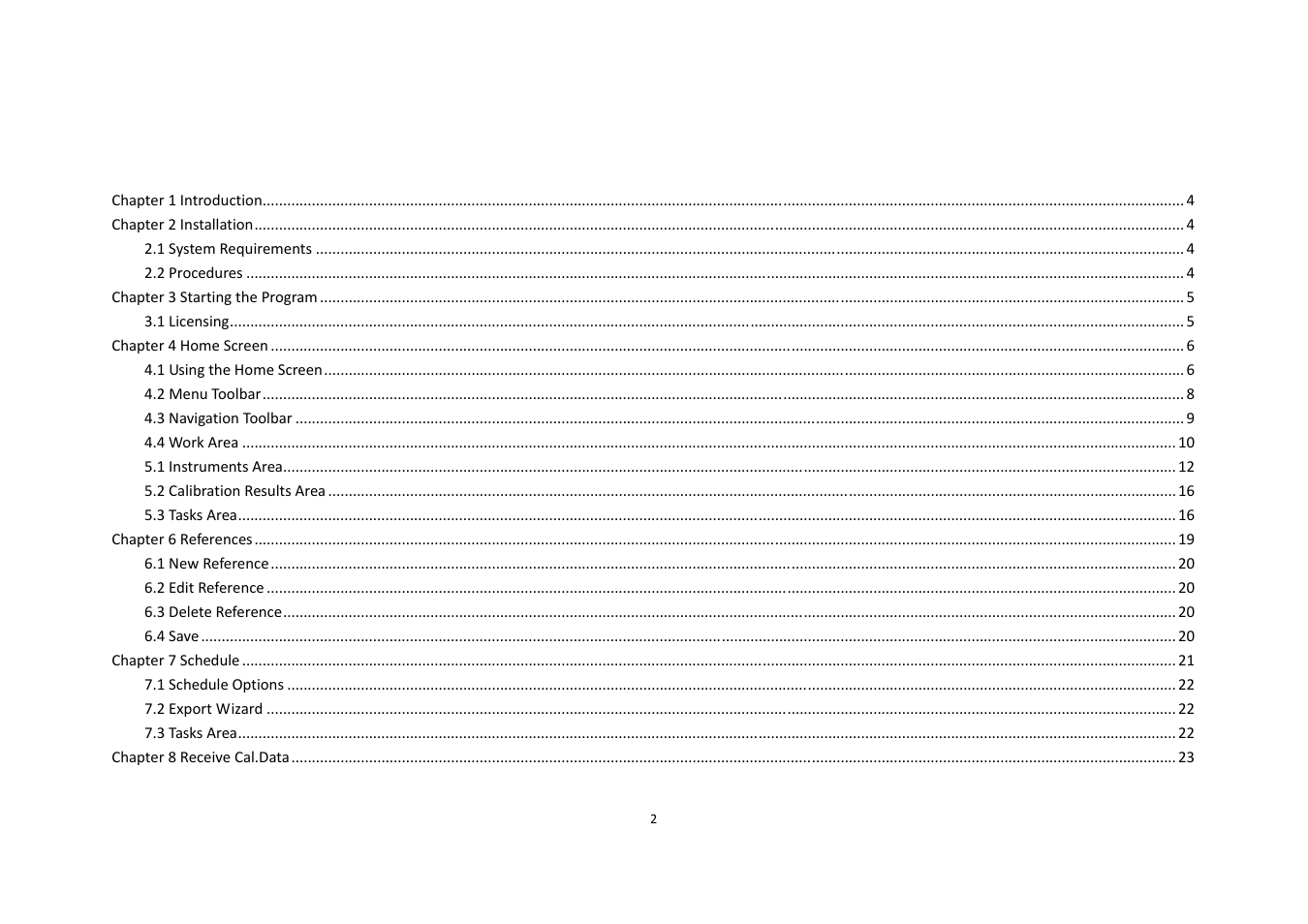 Chapter title page | Additel Cal User Manual User Manual | Page 2 / 31