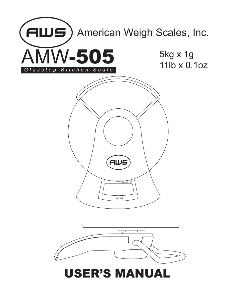 American Weigh Scales AMW-505 User Manual | 4 pages