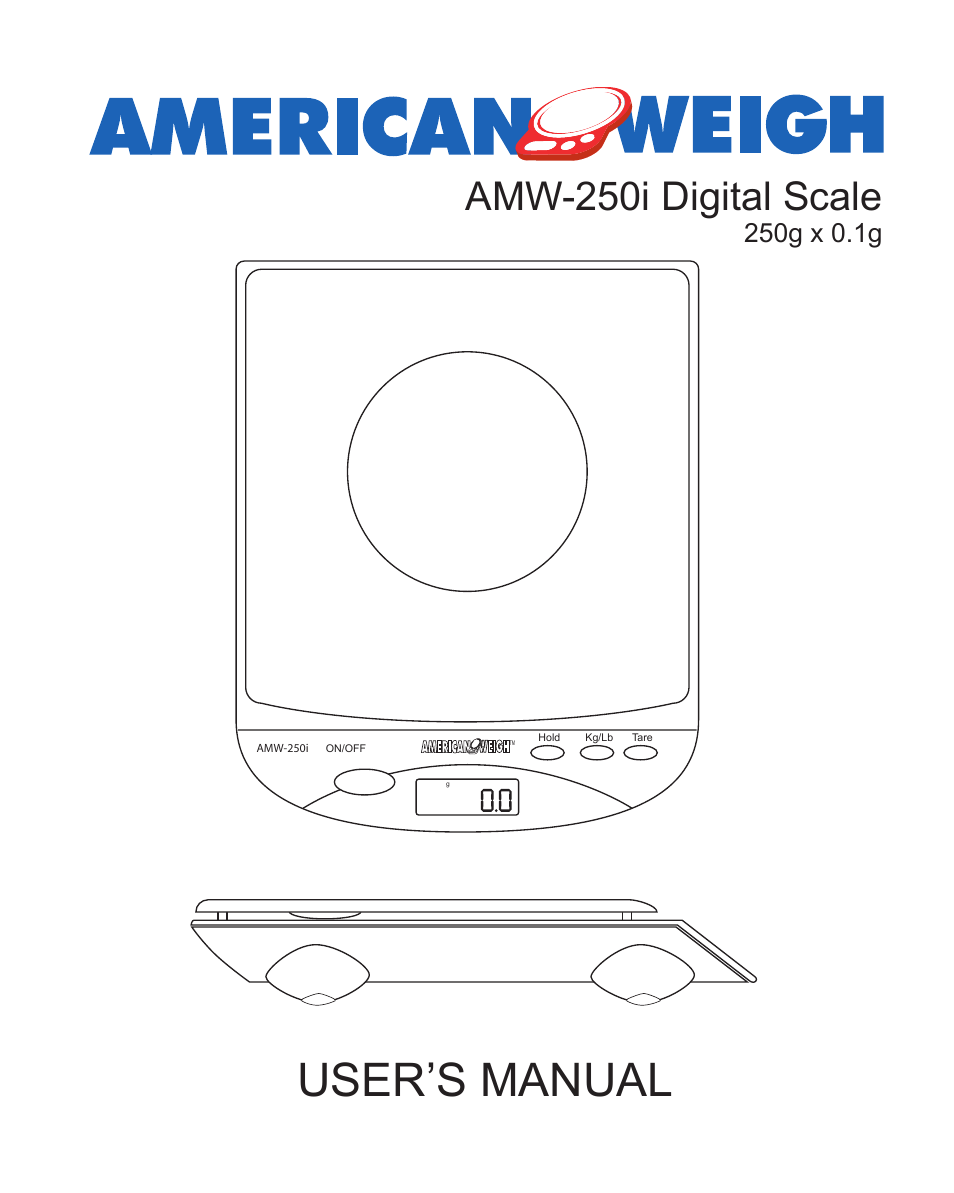 American Weigh Scales AMW-250i User Manual | 4 pages