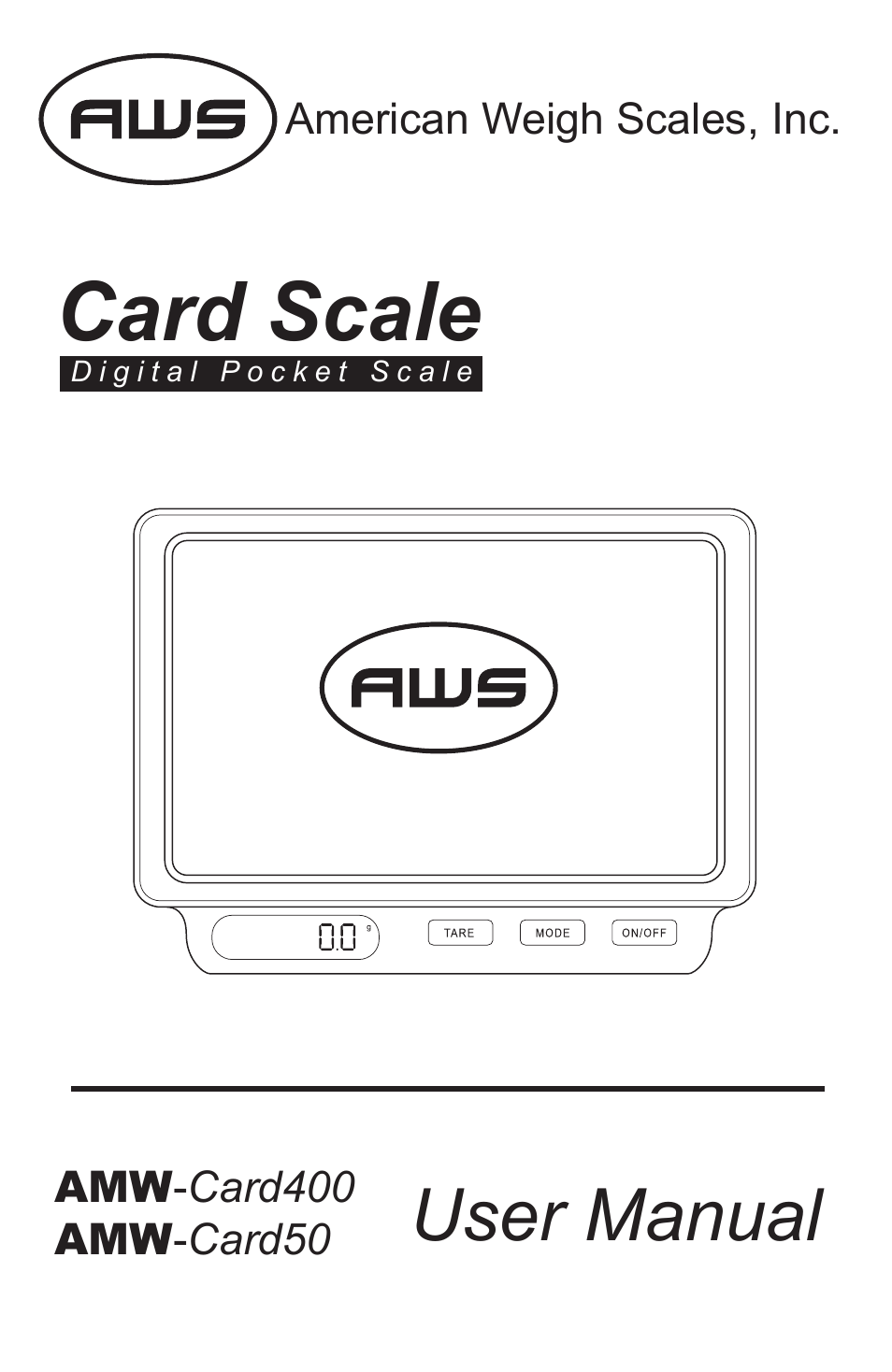 American Weigh Scales AMW-Card-400 User Manual | 5 pages