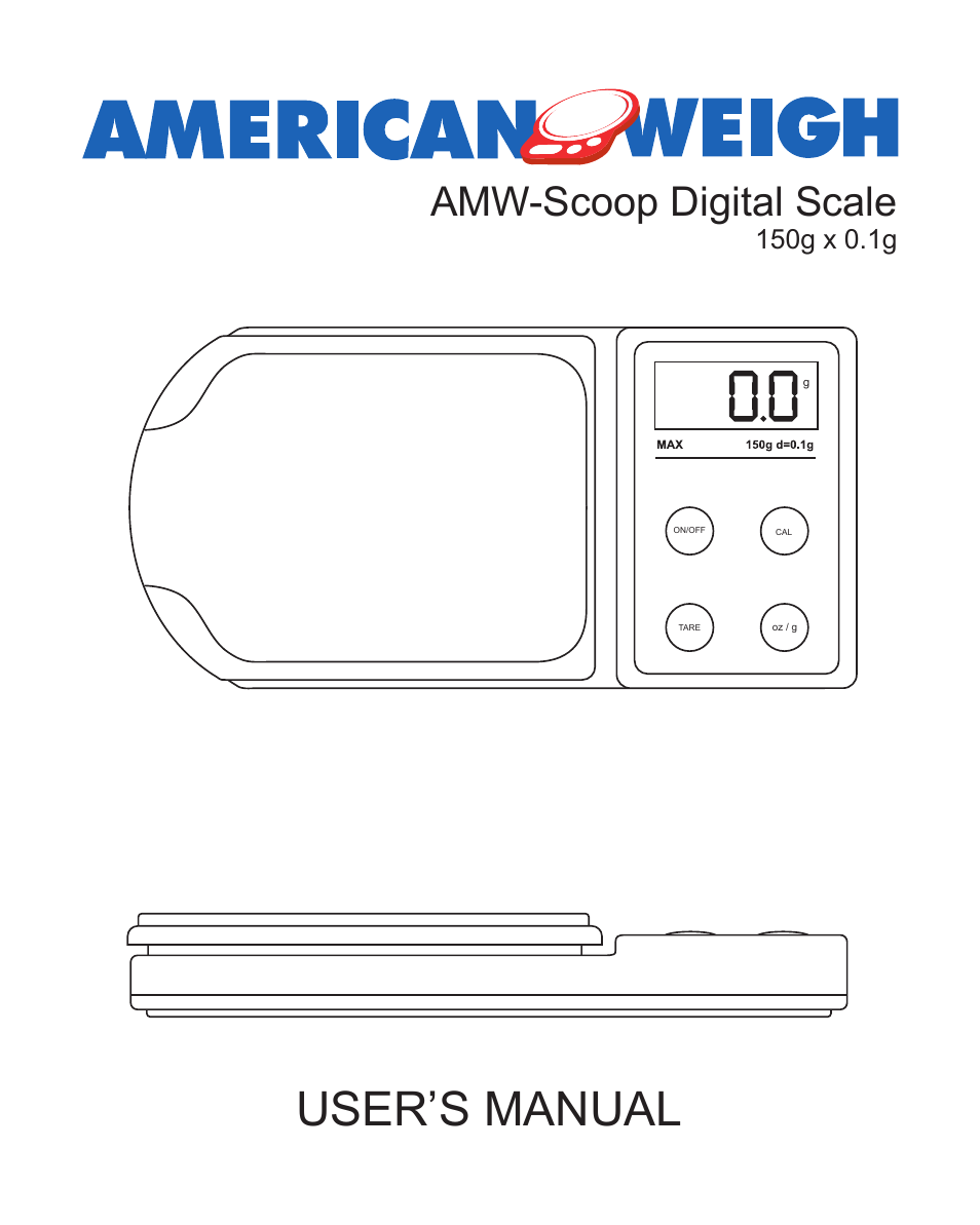 American Weigh Scales AMW-Scoop User Manual | 4 pages