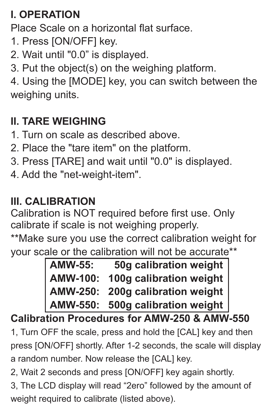 American Weigh Scales AMW-55 User Manual | Page 3 / 6