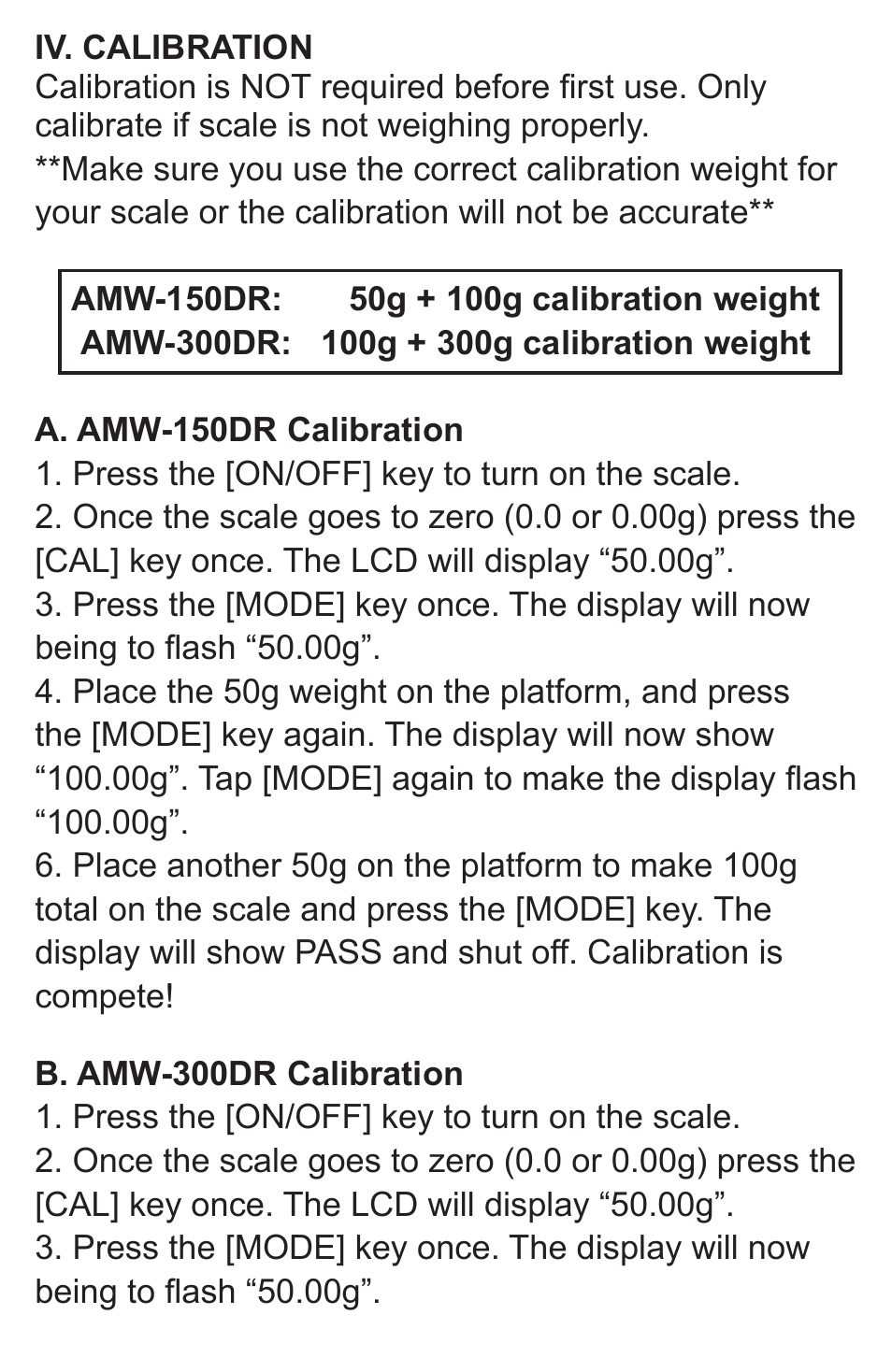 American Weigh Scales AMW-300DR User Manual | Page 4 / 6