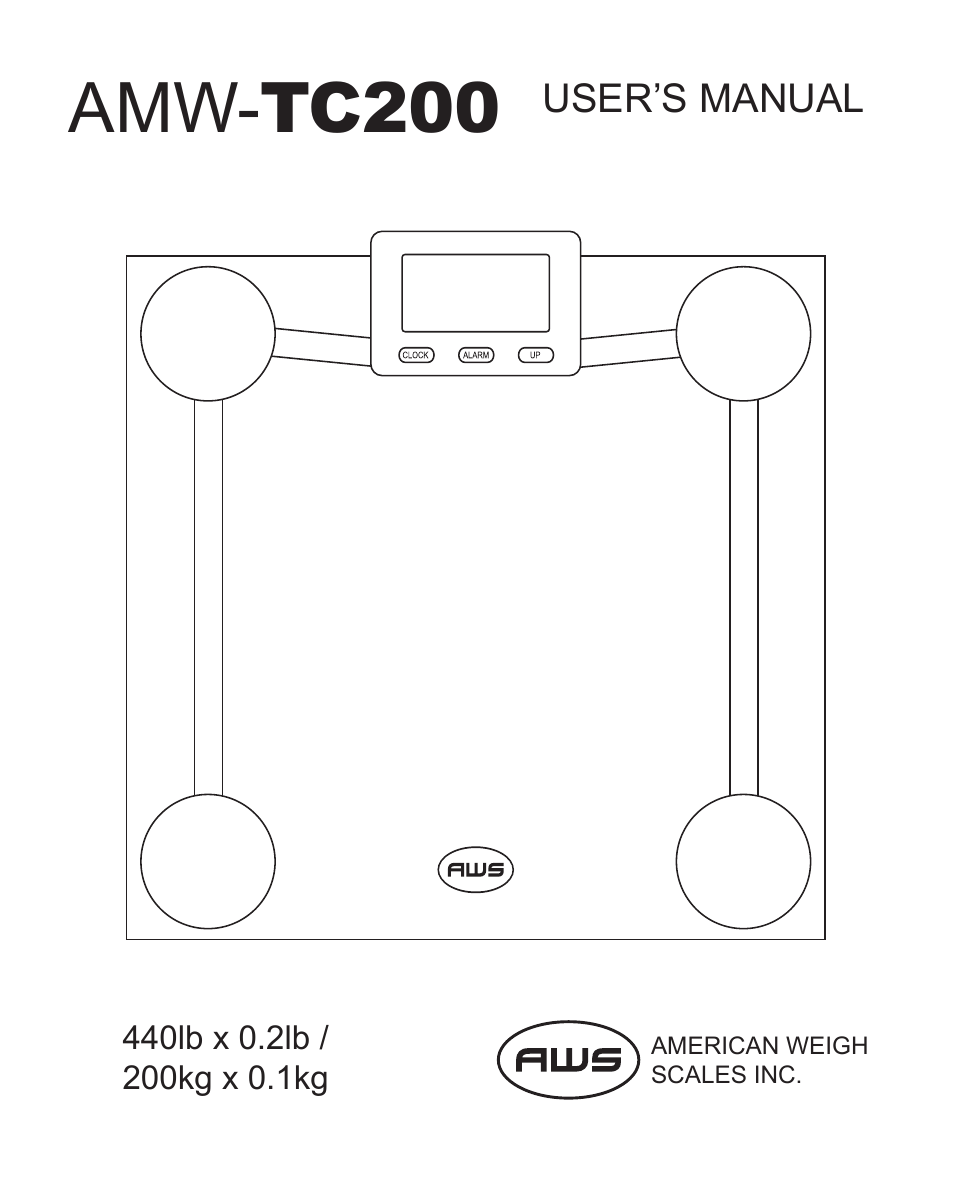 American Weigh Scales AMW-TC200 User Manual | 4 pages