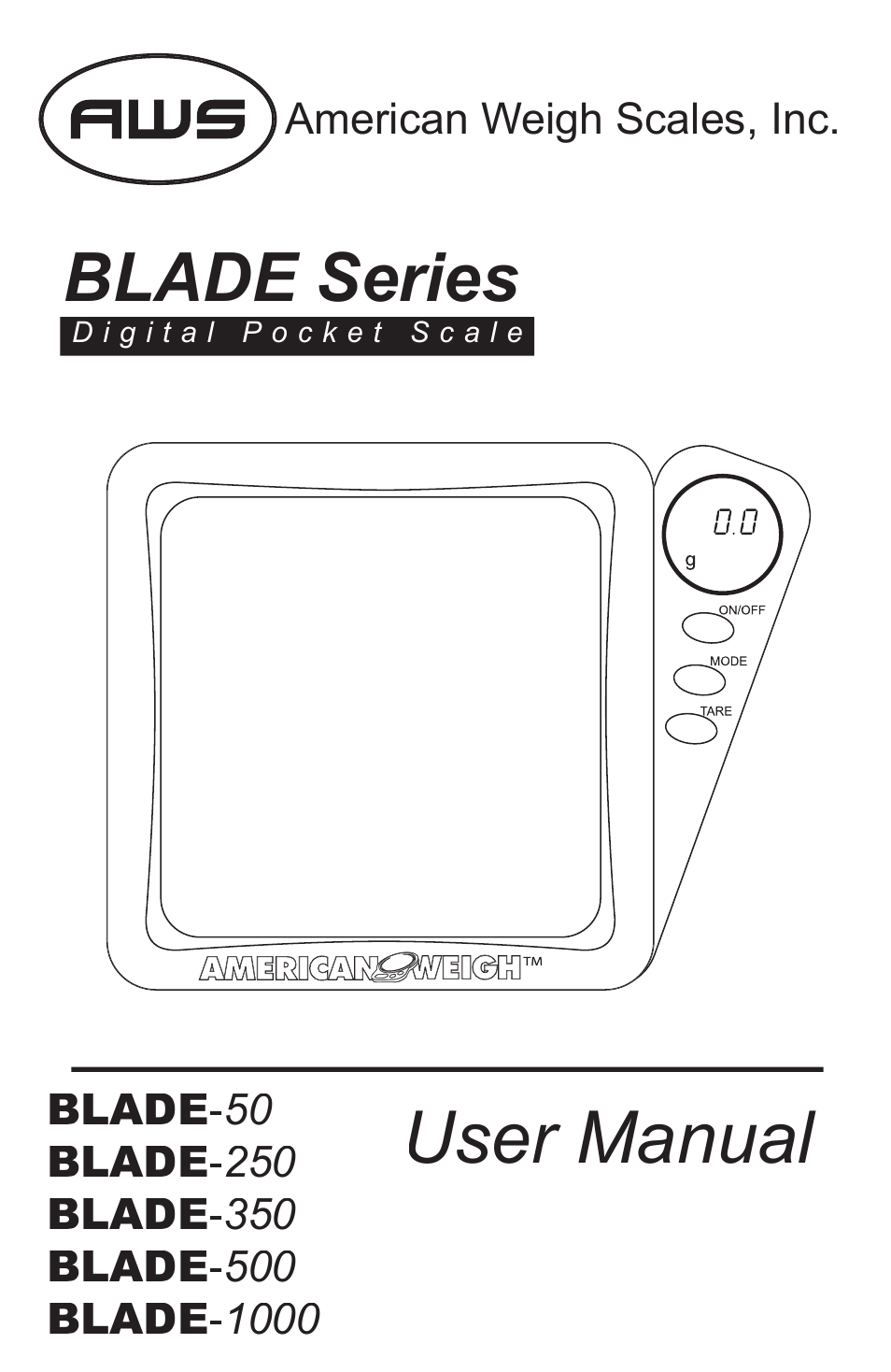 American Weigh Scales Blade-500 User Manual | 5 pages