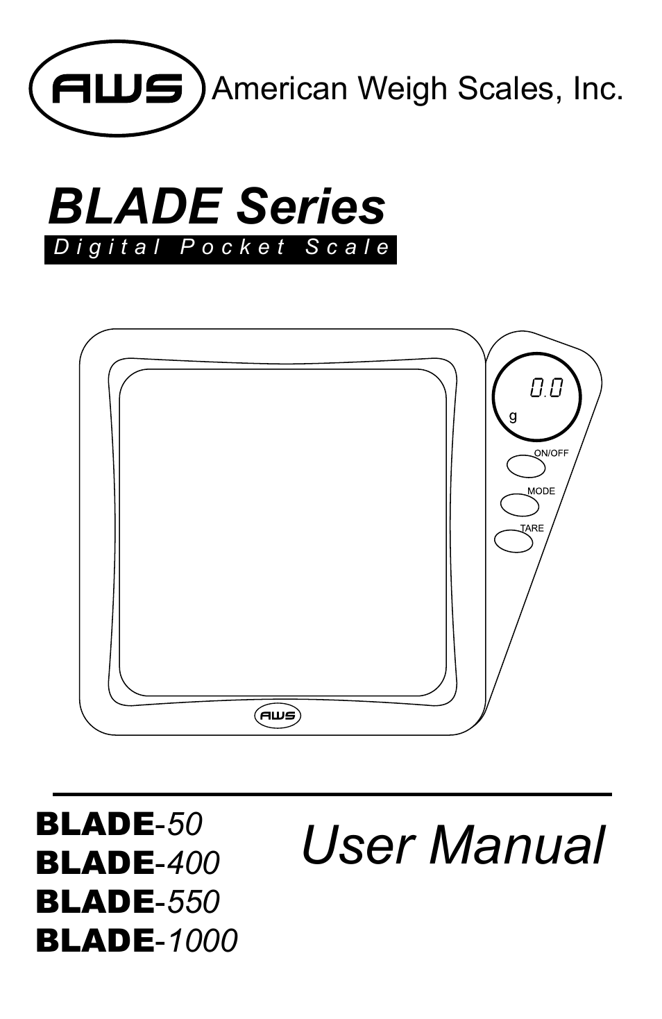 American Weigh Scales Blade-50 User Manual | 6 pages