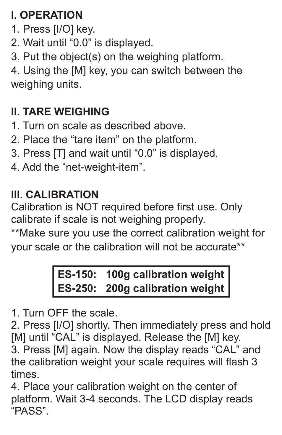 American Weigh Scales ES-150 User Manual | Page 3 / 5