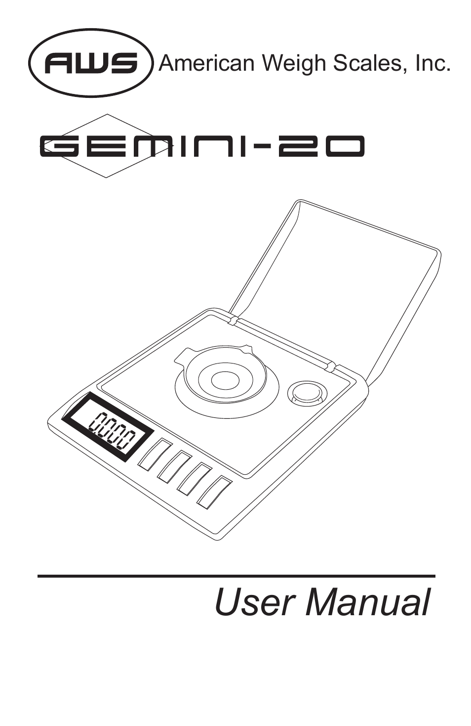 American Weigh Scales Gemini-20 User Manual | 6 pages