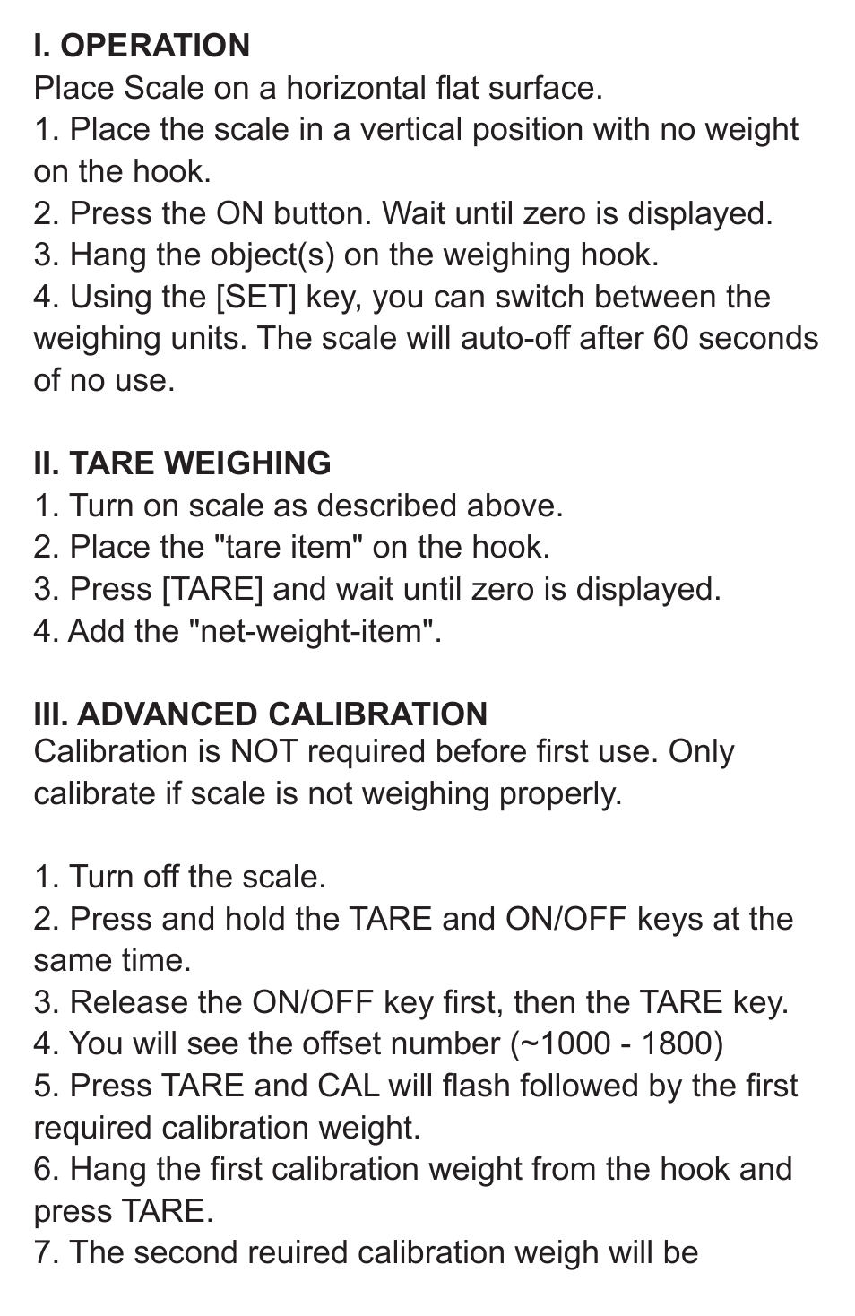 American Weigh Scales H-110 User Manual | Page 3 / 5