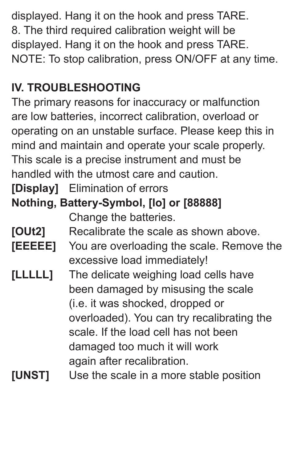 American Weigh Scales H-110 User Manual | Page 4 / 5