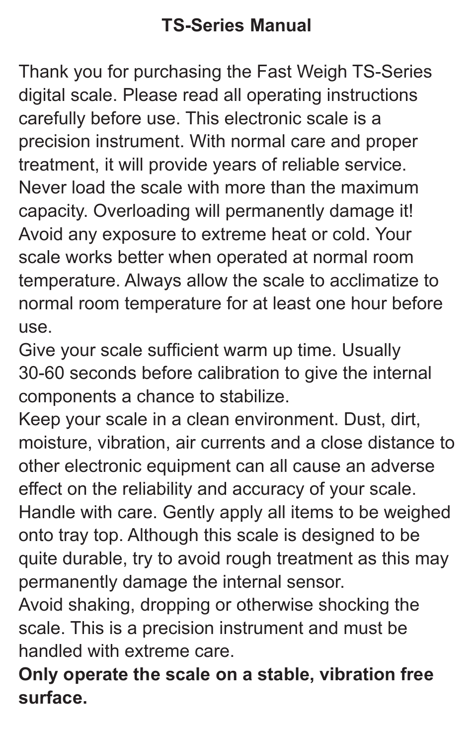 American Weigh Scales TS-500 User Manual | Page 2 / 5