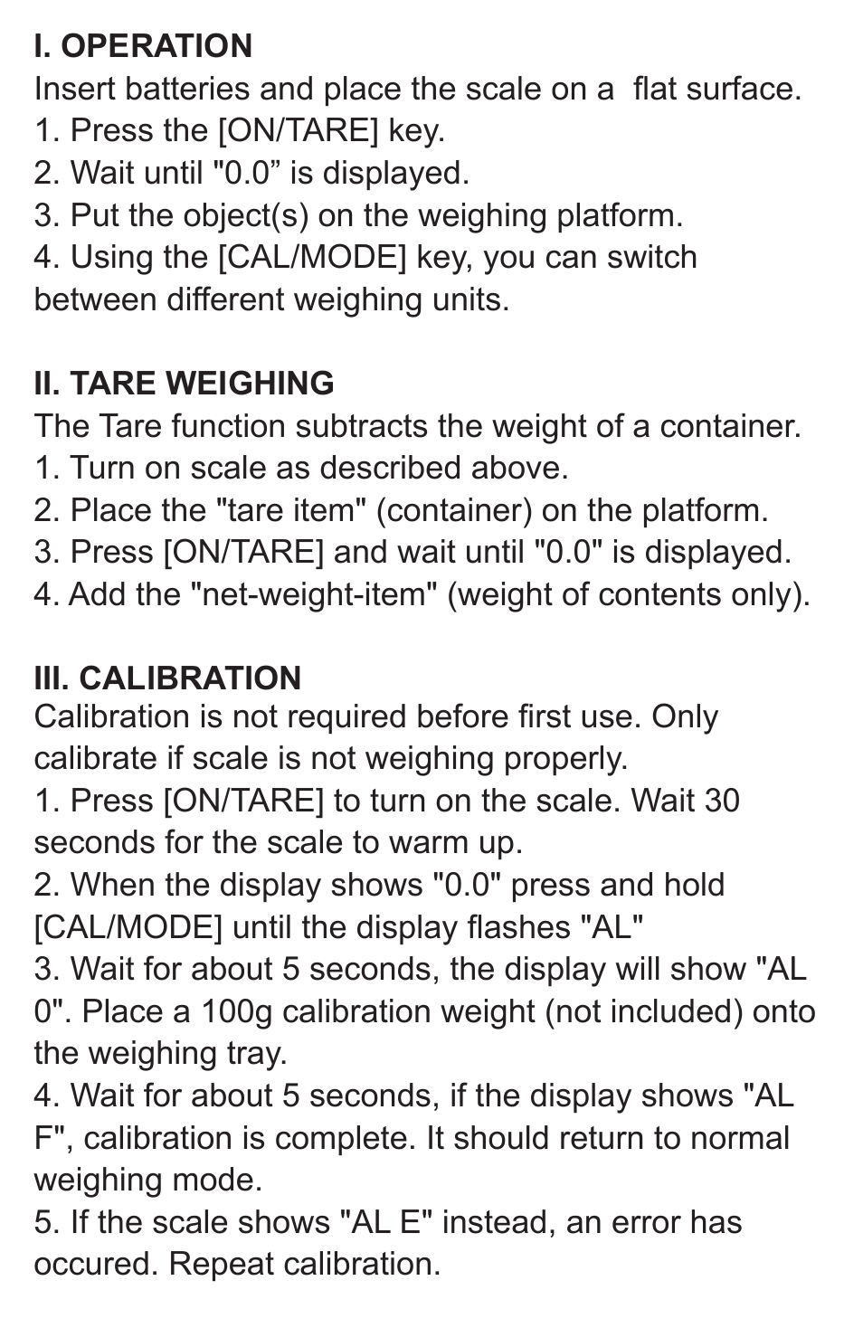 American Weigh Scales TS-200 User Manual | Page 3 / 4