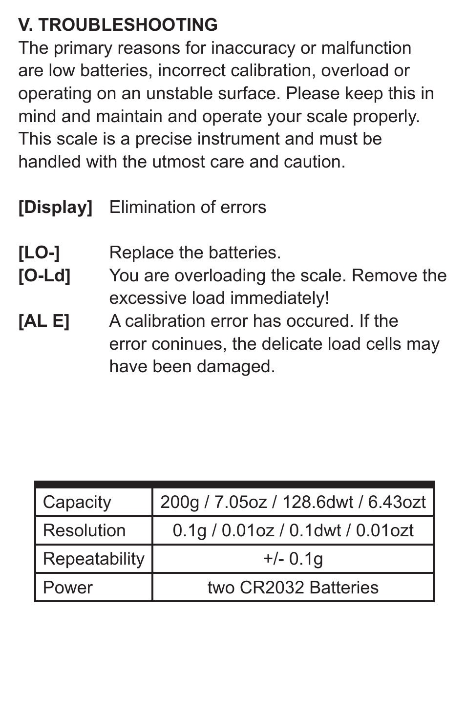 American Weigh Scales TS-200 User Manual | Page 4 / 4