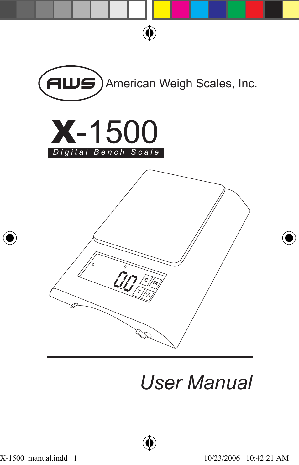 American Weigh Scales X-1500 User Manual | 5 pages