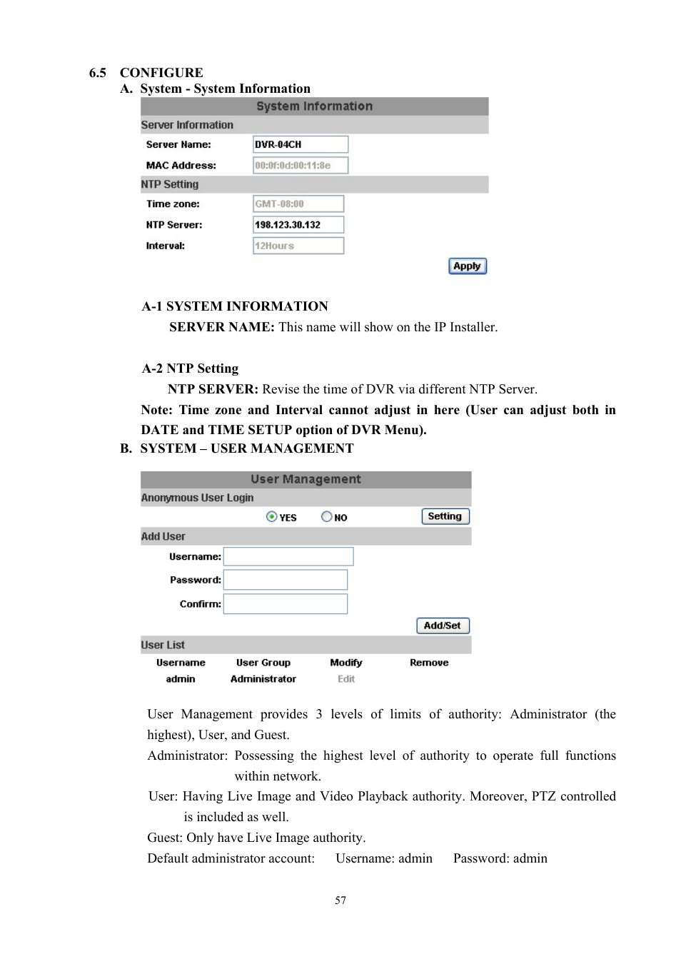 Aposonic A-S0401R1 User Manual | Page 57 / 72