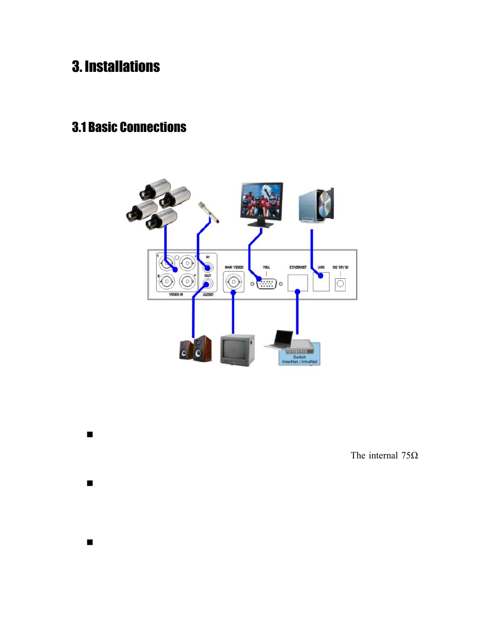 Installations, 1 basic connections | Aposonic A-S0402R21 User Manual | Page 13 / 83
