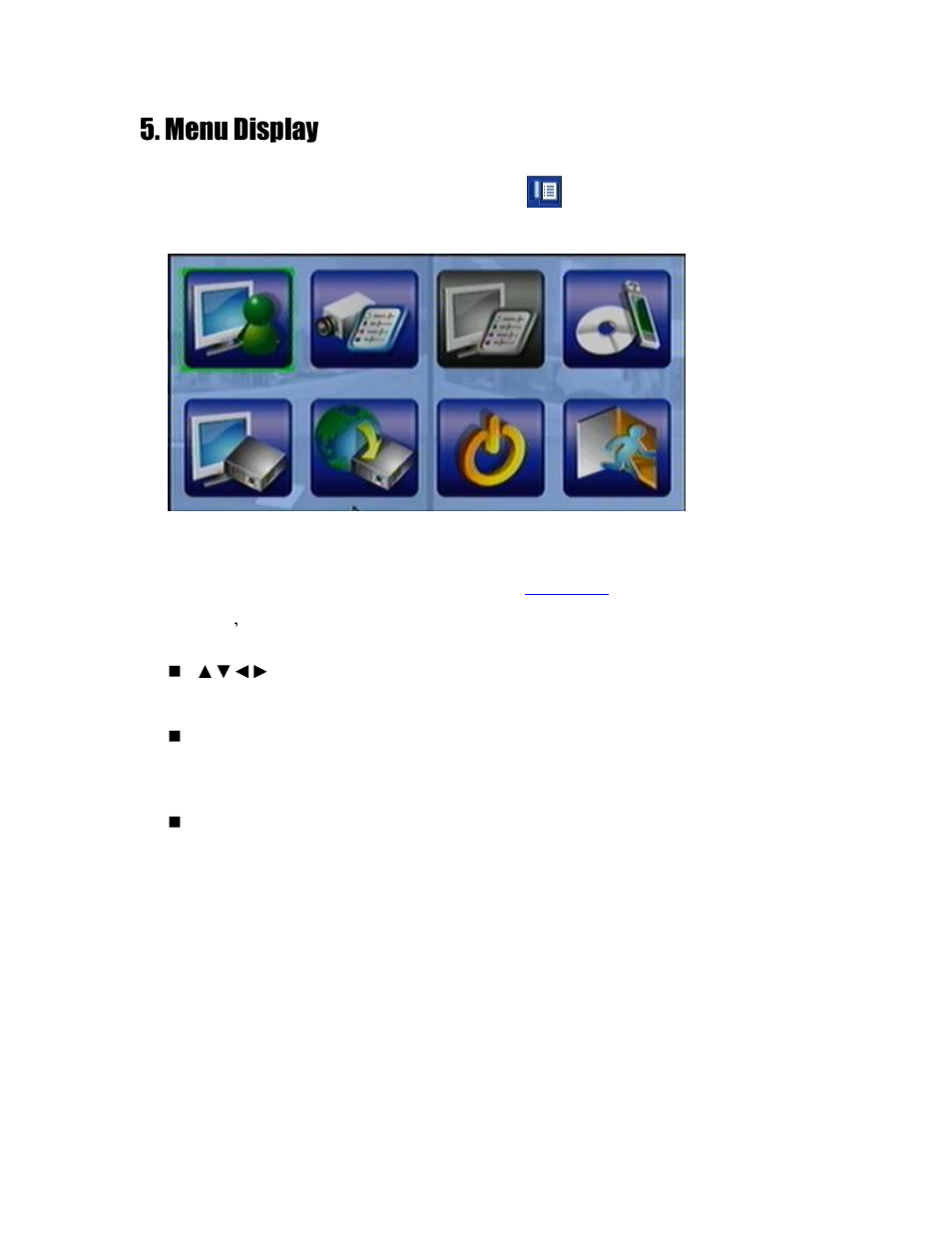 Menu display | Aposonic A-S0402R21 User Manual | Page 22 / 83