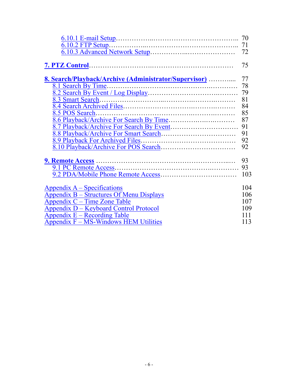 Aposonic A-S0802R18 User Manual | Page 6 / 116