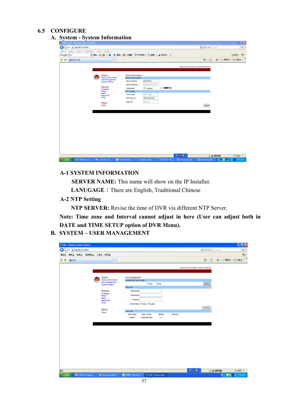 Aposonic A-S0804R3 User Manual | Page 57 / 73