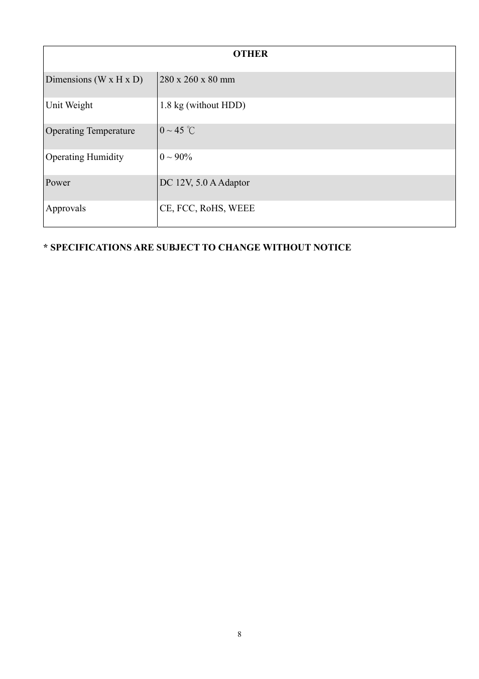 Aposonic A-S0804R3 User Manual | Page 8 / 73