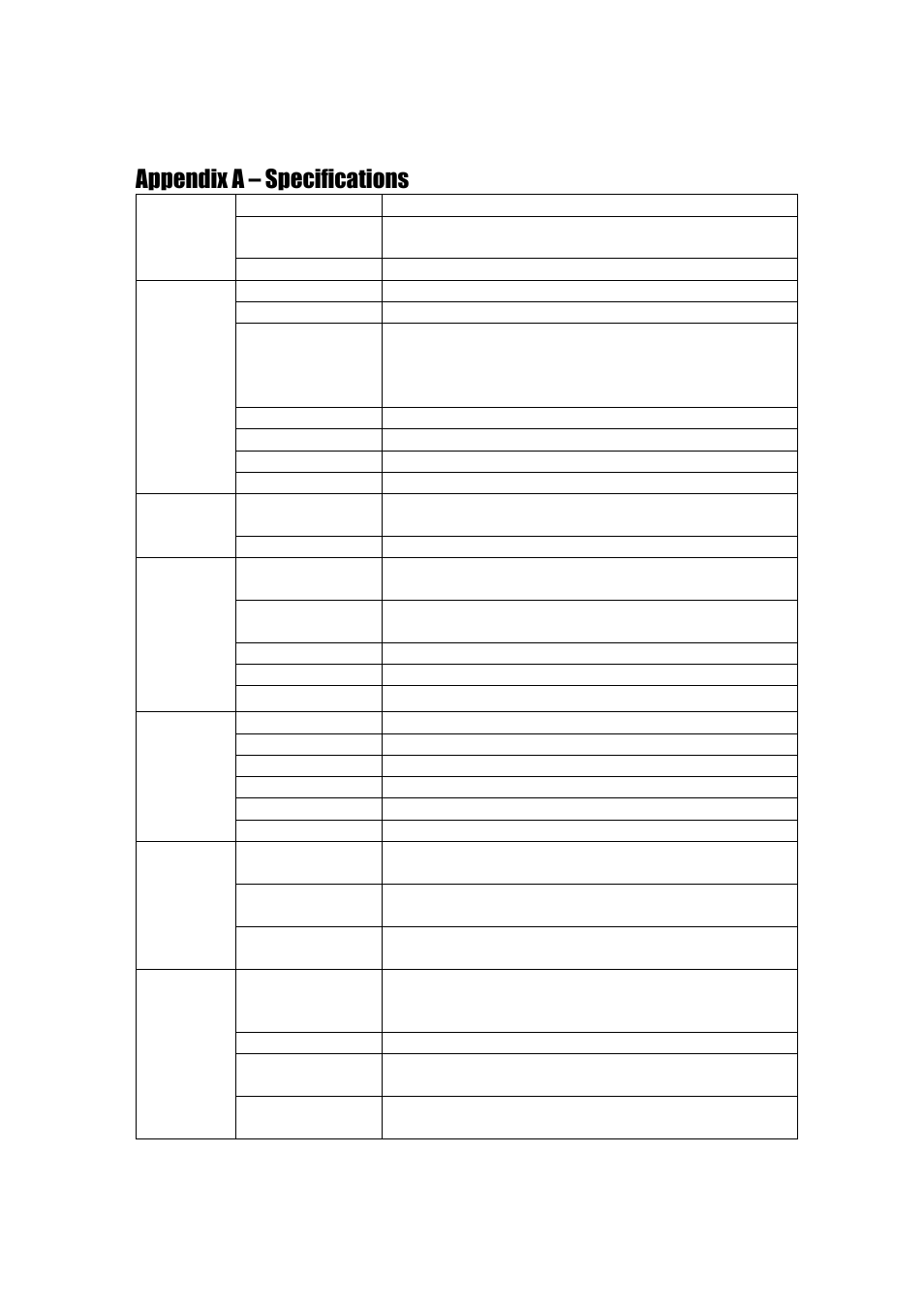 Appendix a – specifications | Aposonic A-S1602R25 User Manual | Page 106 / 121