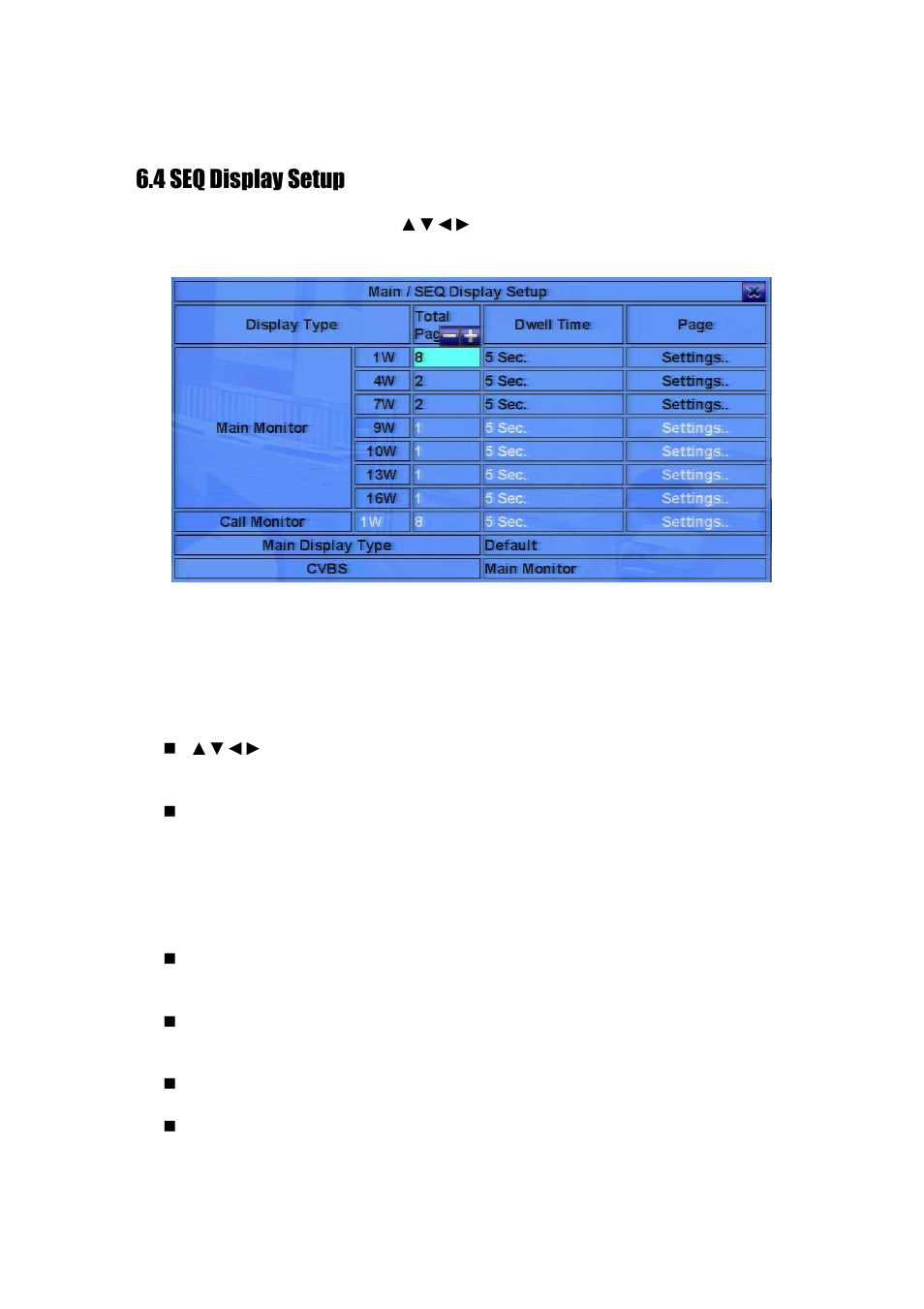 4 seq display setup | Aposonic A-S1602R25 User Manual | Page 48 / 121