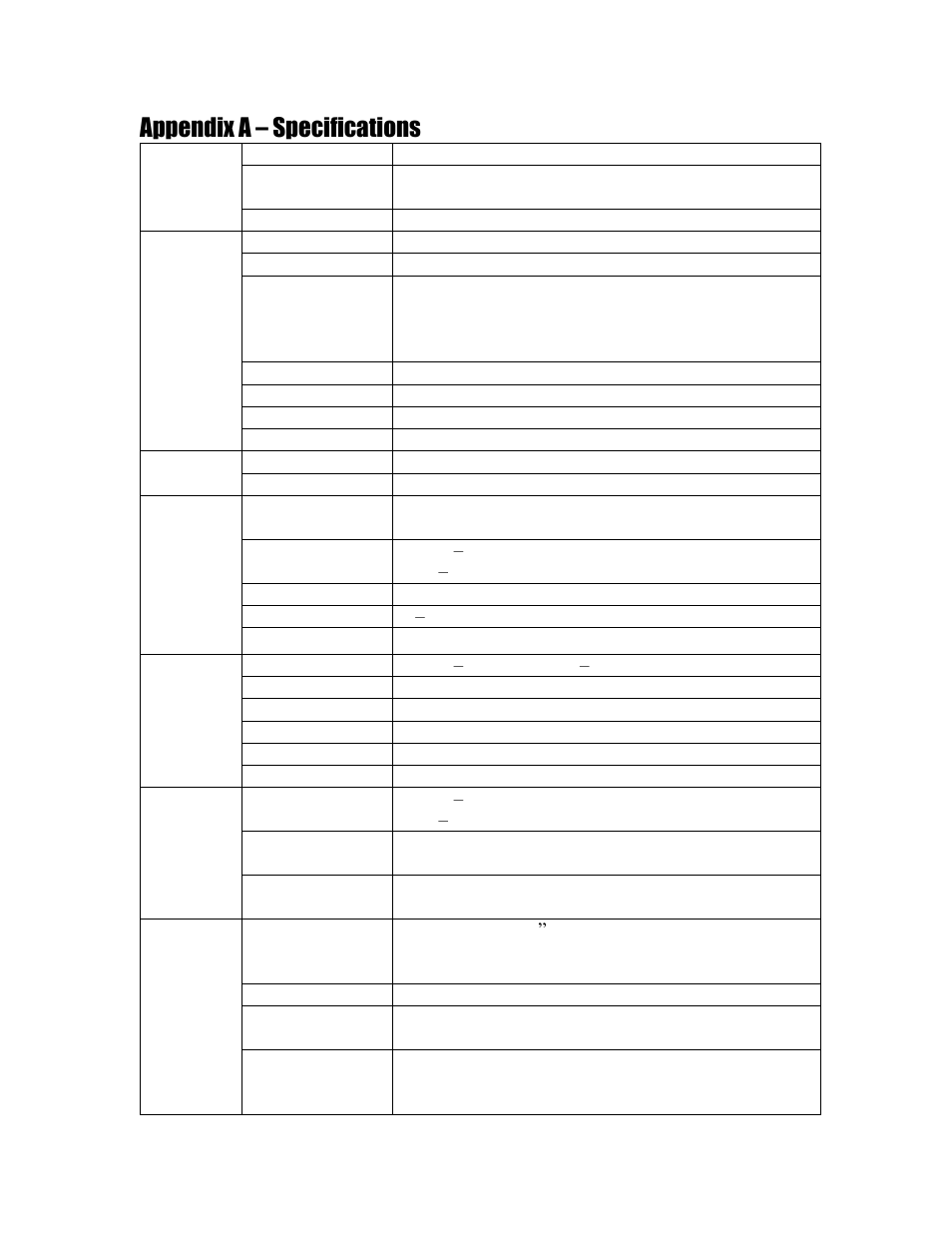 Appendix a – specifications | Aposonic A-S1604R20A User Manual | Page 105 / 121