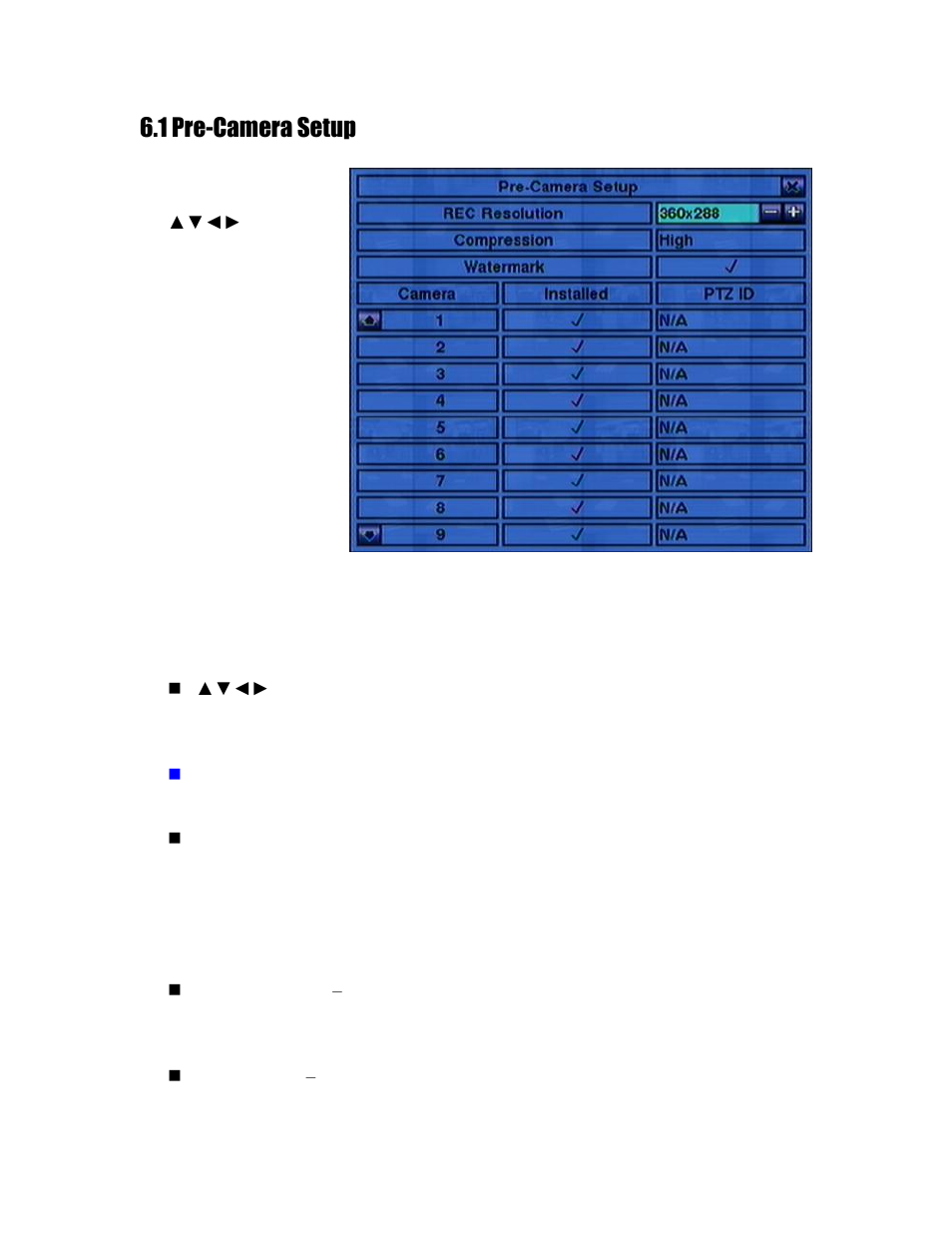 1 pre-camera setup, Section 6.1 | Aposonic A-S1604R20A User Manual | Page 38 / 121