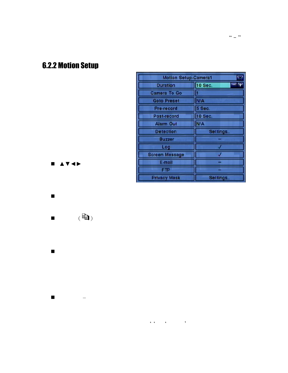 2 motion setup, Section | Aposonic A-S1604R20A User Manual | Page 44 / 121