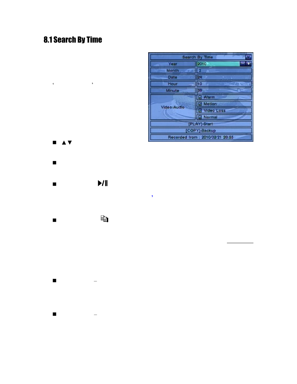 1 search by time | Aposonic A-S1604R20A User Manual | Page 79 / 121