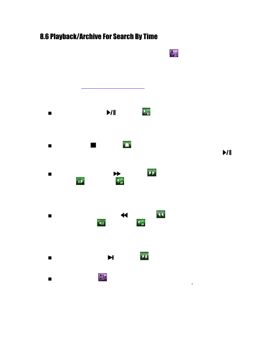 6 playback/archive for search by time, In section 8.6) | Aposonic A-S1604R20A User Manual | Page 88 / 121