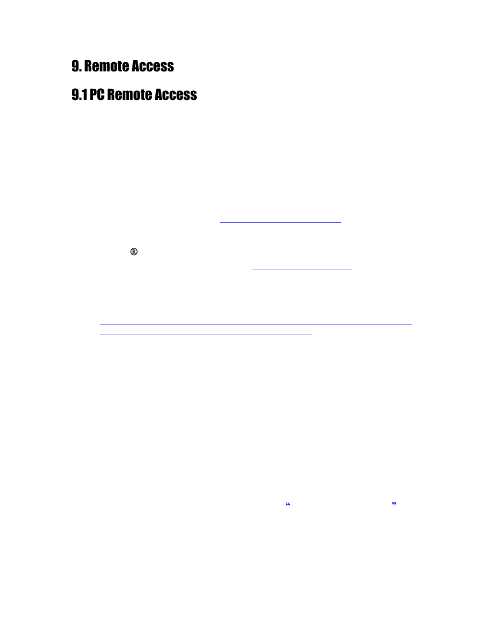 Remote access, 1 pc remote access, Sec. 9.1) | Aposonic A-S1604R20A User Manual | Page 94 / 121