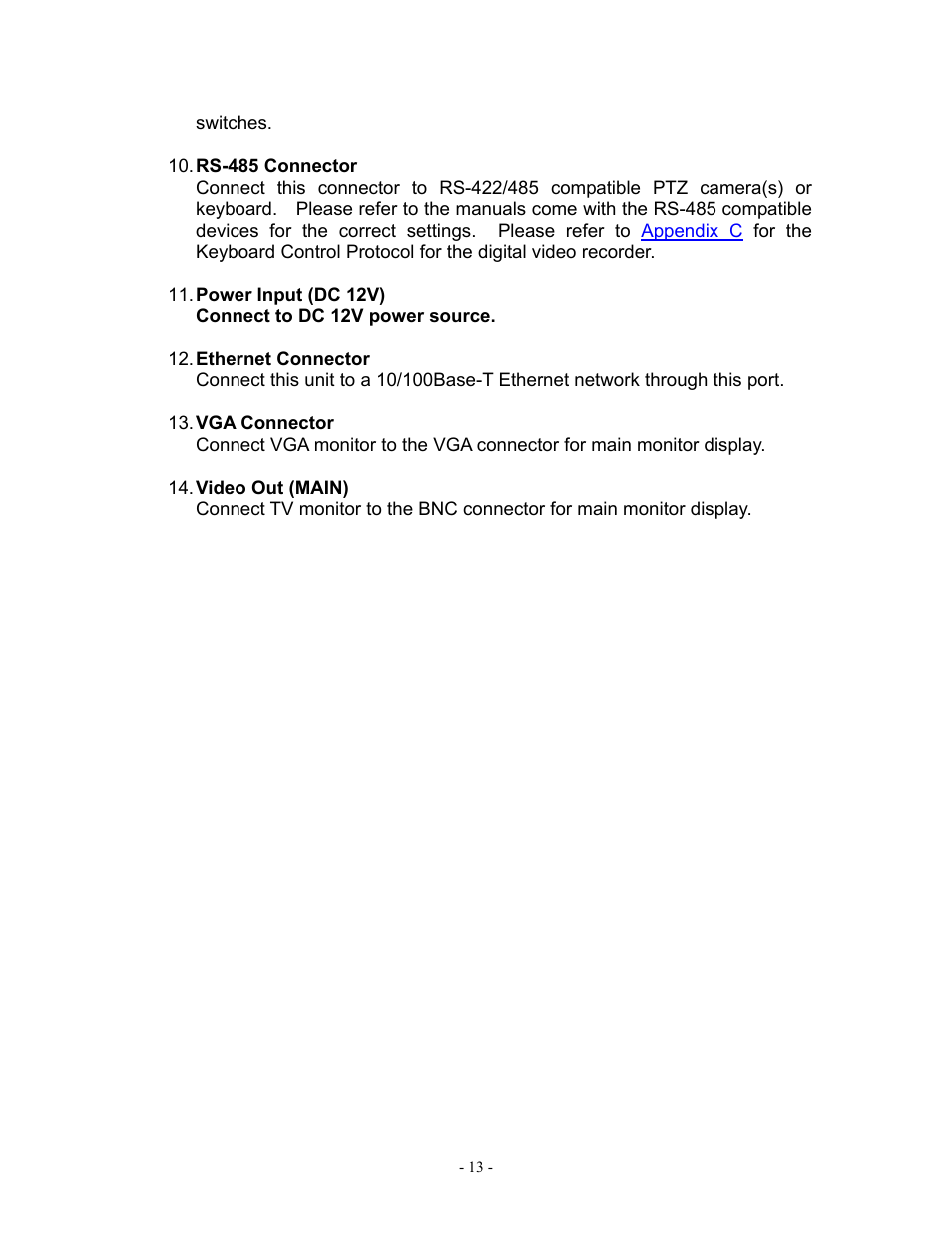 Aposonic A-S1602R20B User Manual | Page 13 / 120