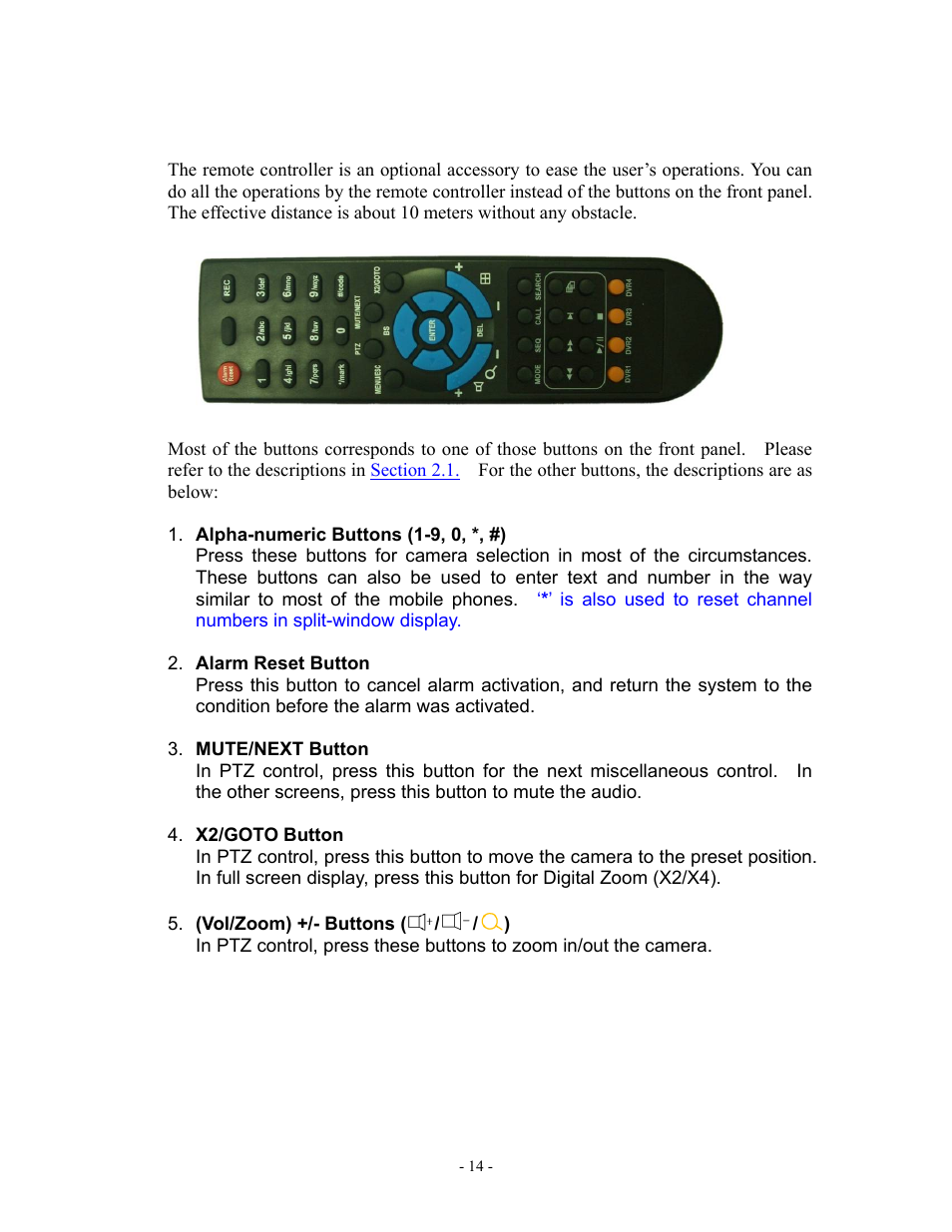 3 remote controller | Aposonic A-S1602R20B User Manual | Page 14 / 120
