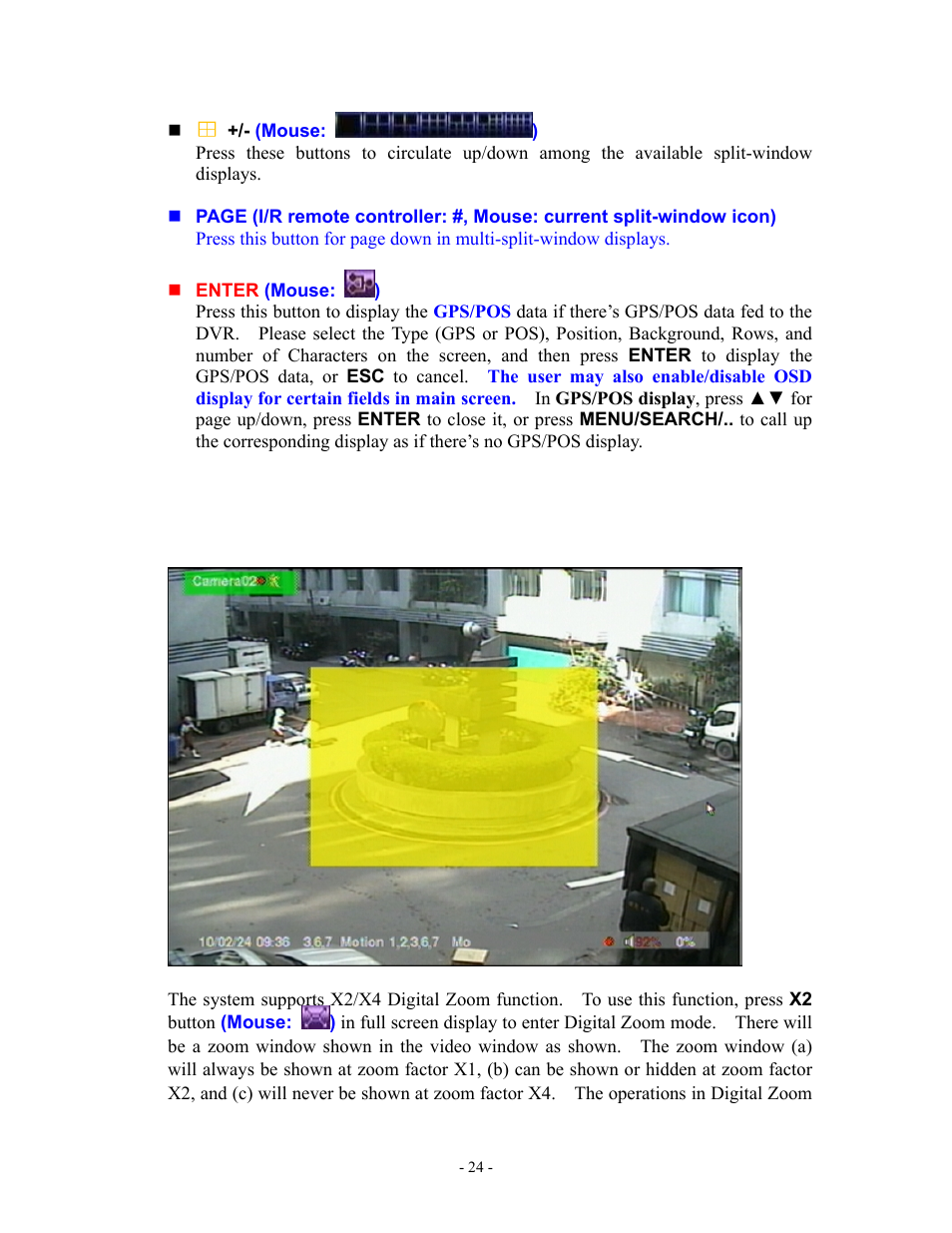 4 digital zoom | Aposonic A-S1602R20B User Manual | Page 24 / 120
