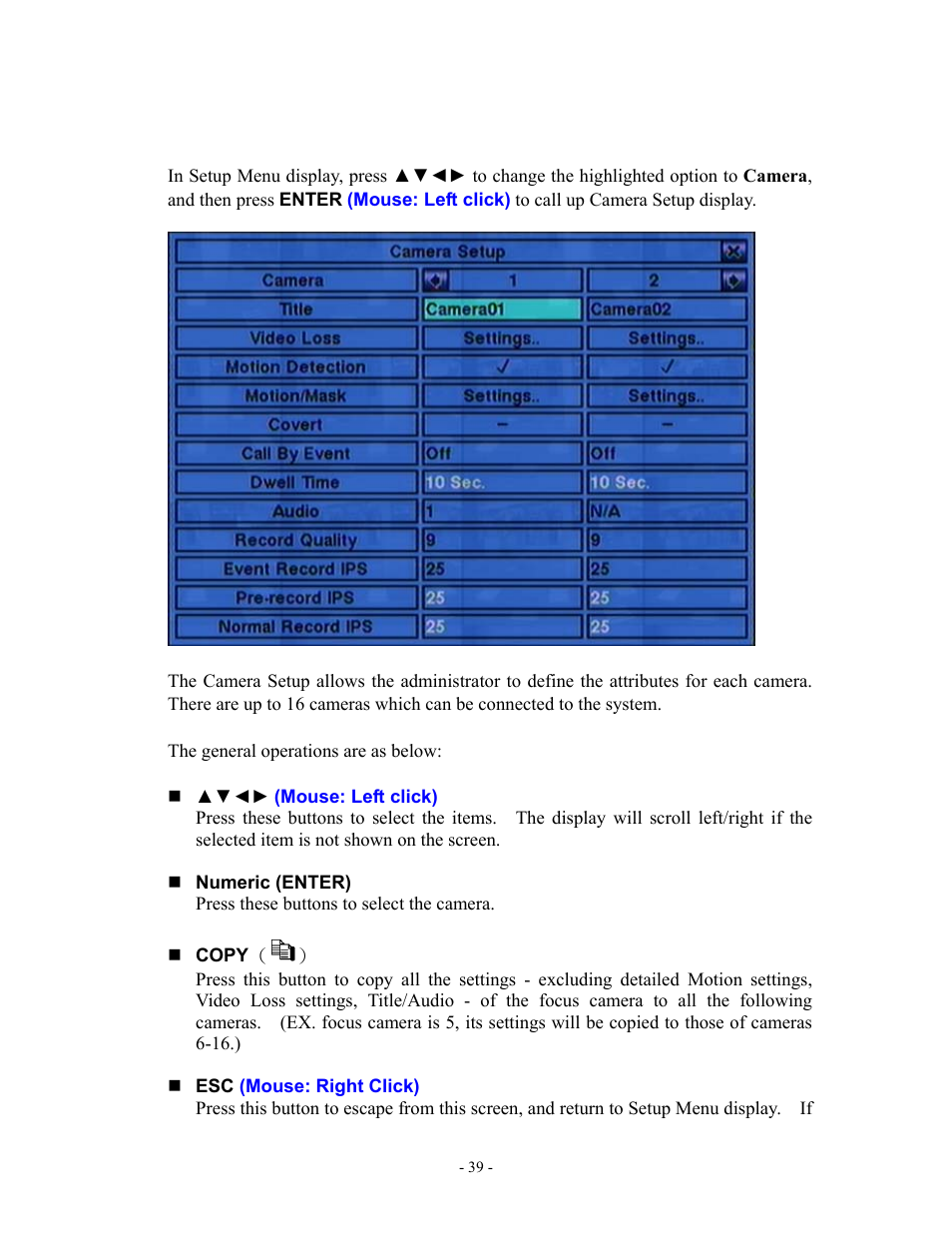2 camera setup, Ra setup as described in, Section 6.2 | Accordingly | Aposonic A-S1602R20B User Manual | Page 39 / 120